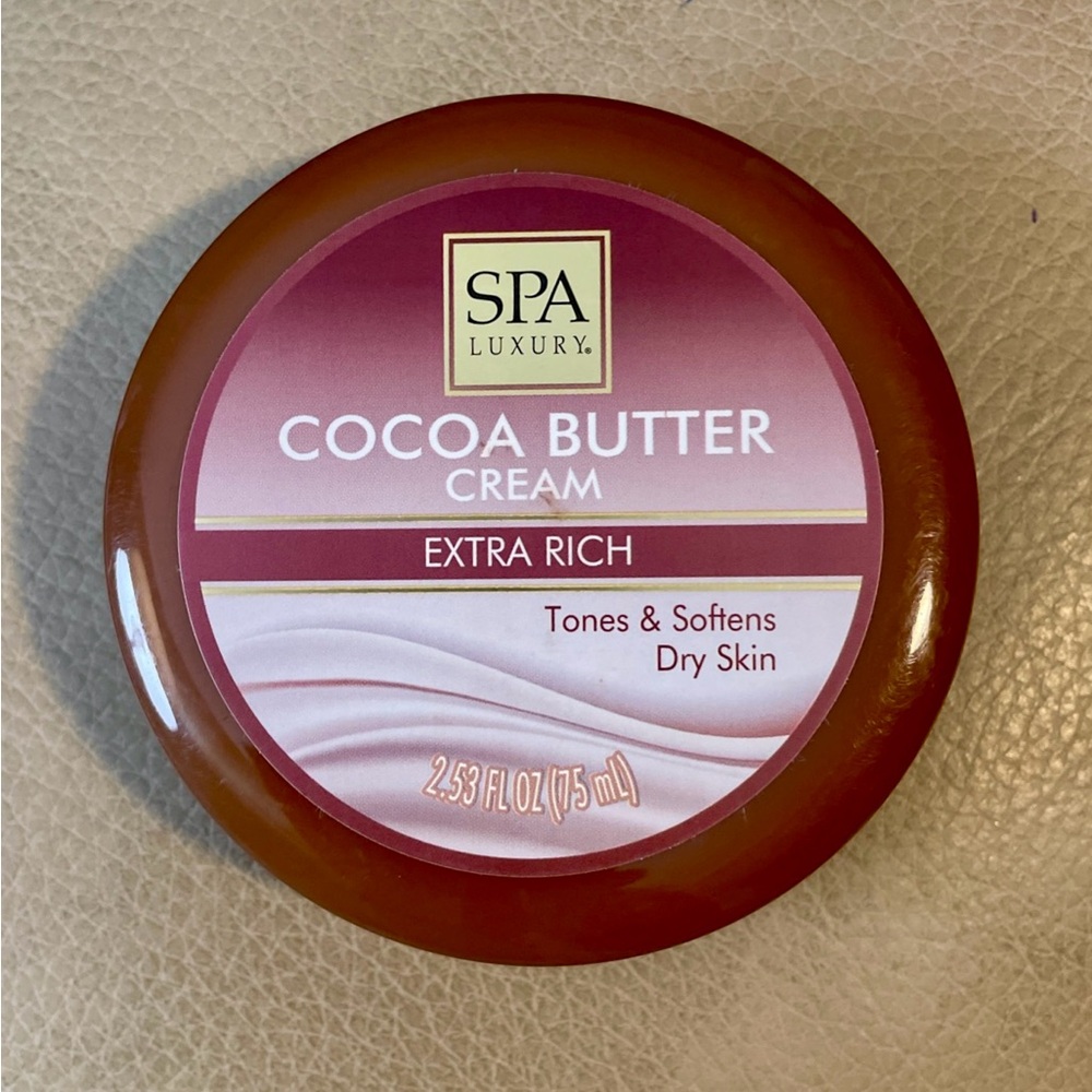 *NEW* SPA LUXURY Extra Rich Cocoa Butter Cream Skin Moisturizer - 2.53 Ounce
